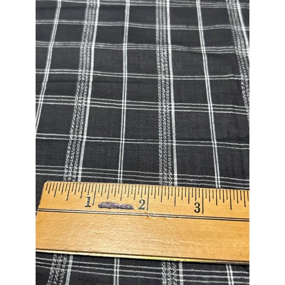Black & White Plaid Cotton Fabric Fat Quarter 18x22" for Quilting & Crafting - Picture 2 of 5